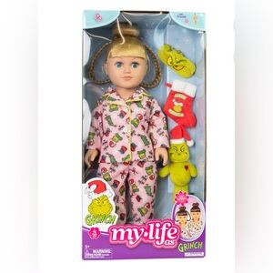 My Life As Poseable Grinch Cindy Lou Christmas 18" Doll Blonde Blue Eyes